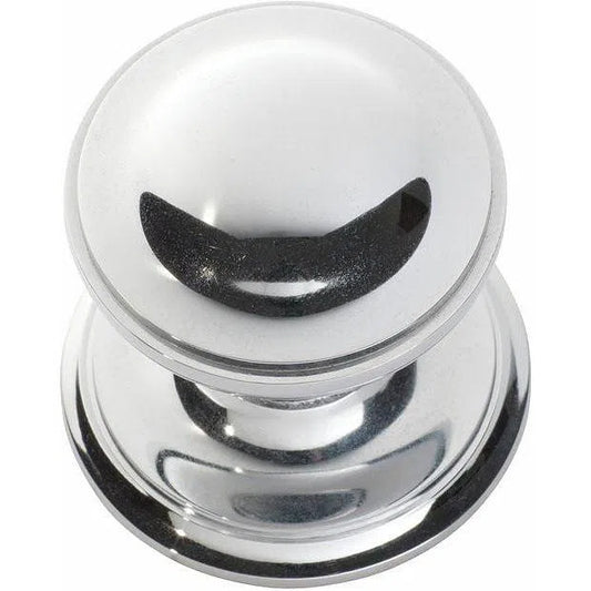 Tradco Centre Door Knob Round Chrome Plated