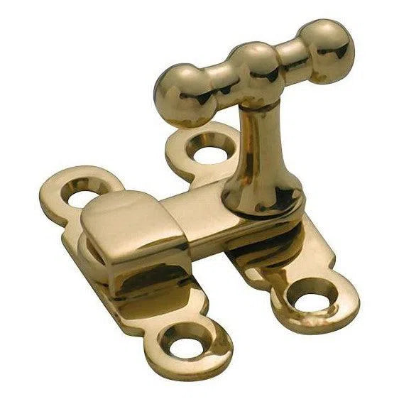 Tradco Cupboard Catch Thumb Turn Polished Brass H40xW28mm