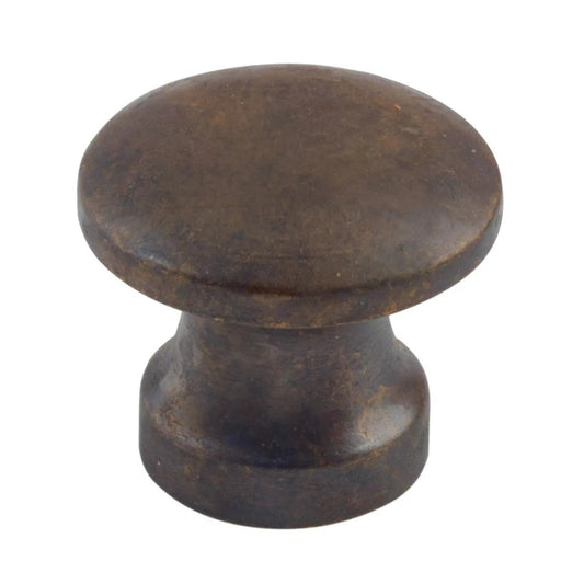Tradco Cupboard Knob Flat Antique Brass D13xP11mm