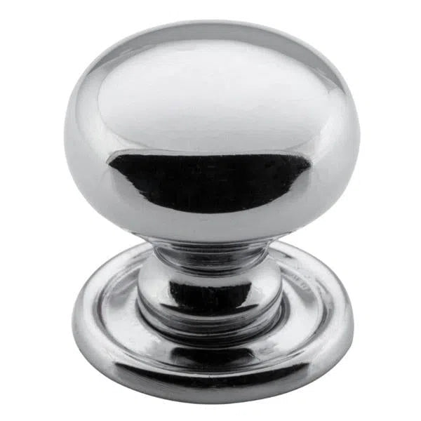 Tradco Cupboard Knob Sheet Brass Chrome Plated D25xP27mm
