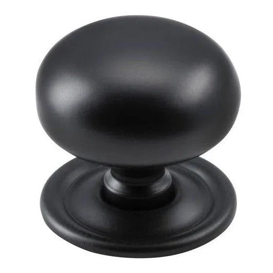 Tradco Cupboard Knob Sheet Brass Matt Black D32xP28mm