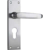 Tradco Door Handle Balmoral Euro Pair Satin Chrome