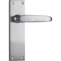 Tradco Door Handle Balmoral Latch Pair Satin Chrome