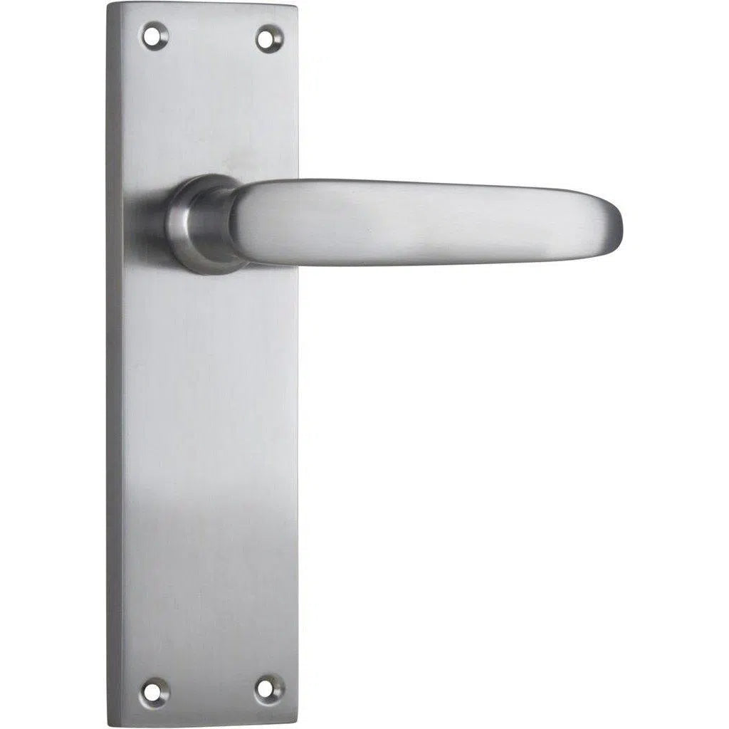 Tradco Door Handle Balmoral Latch Pair Satin Chrome