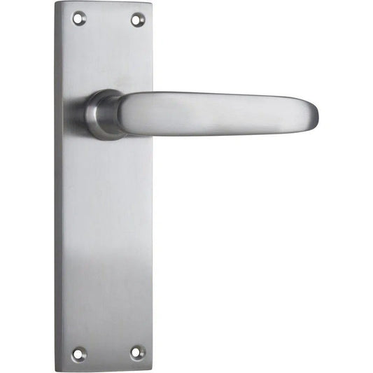 Tradco Door Handle Balmoral Latch Pair Satin Chrome