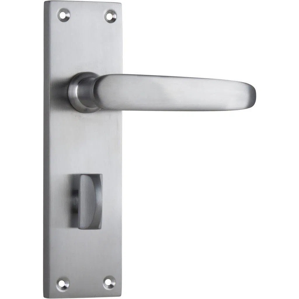 Tradco Door Handle Balmoral Privacy Pair Satin Chrome