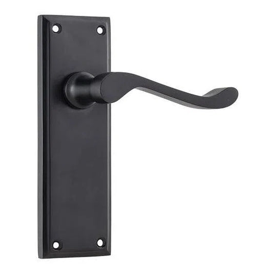 Tradco Door Handle Camden Latch Pair Matt Black