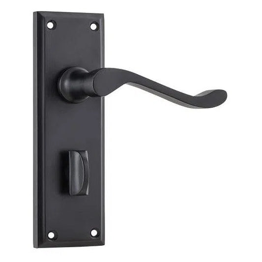 Tradco Door Handle Camden Privacy Pair Matt Black