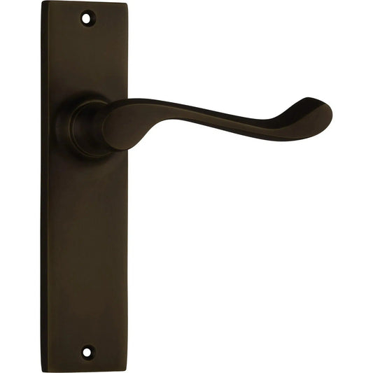 Tradco Door Handle Fremantle Latch Pair Antique Brass