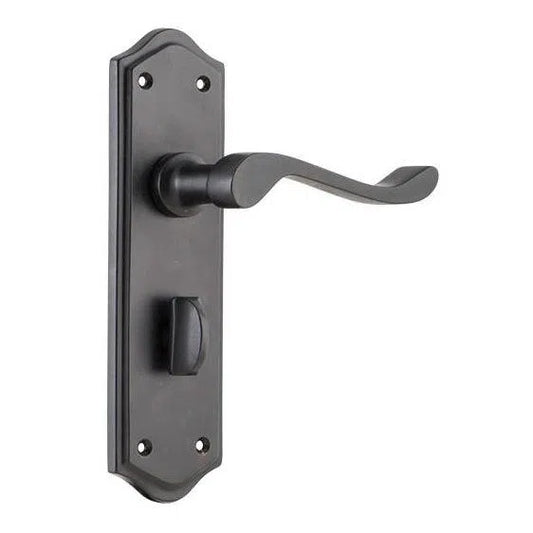 Tradco Door Handle Henley Privacy Pair Matt Black
