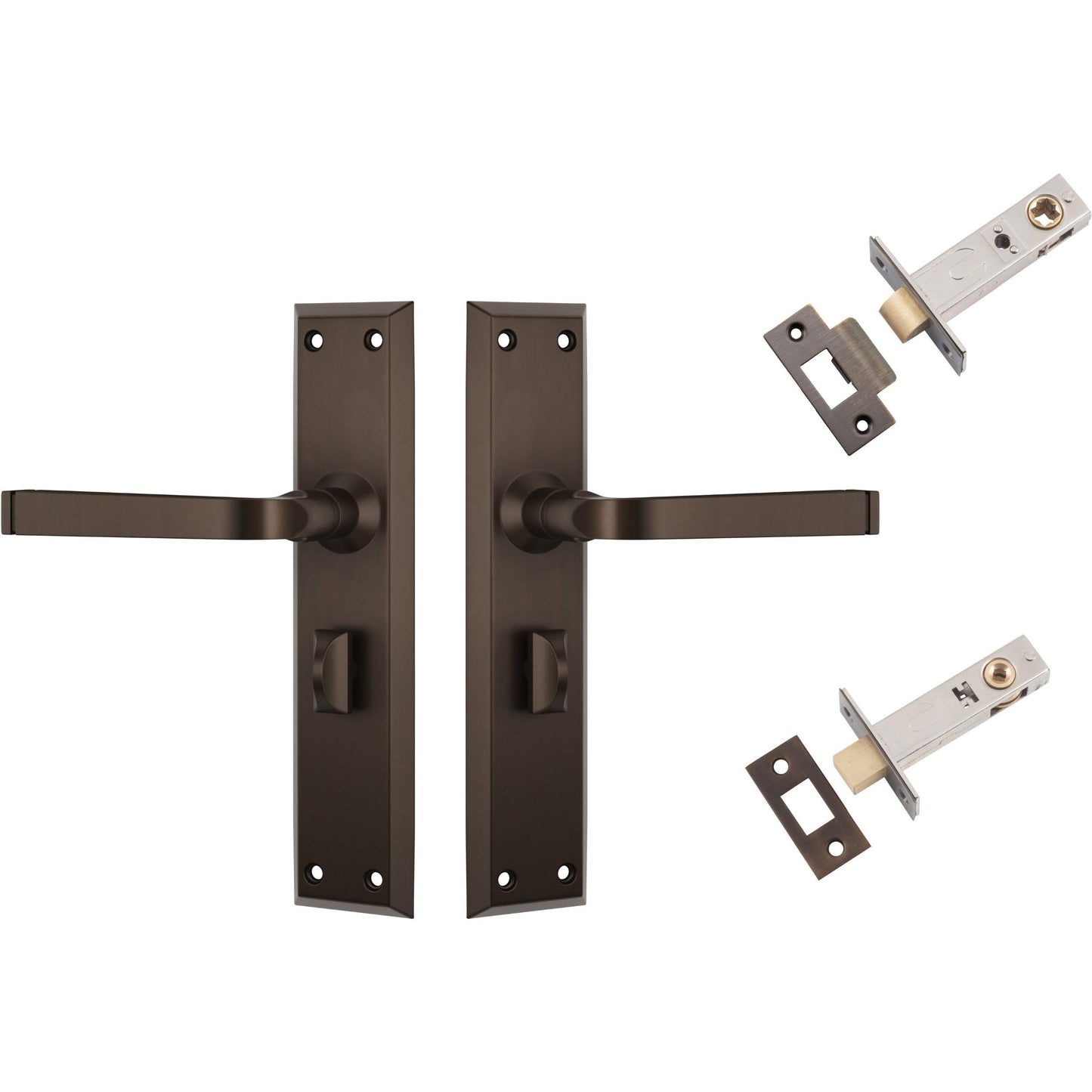 Tradco Door Handle Menton Antique Brass Privacy Set