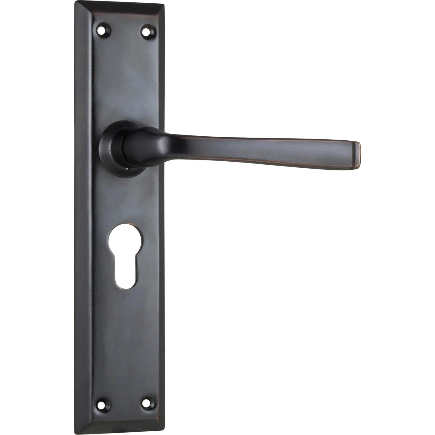 Tradco Door Handle Menton Euro Pair Antique Copper