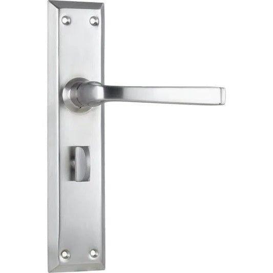 Tradco Door Handle Menton Privacy Pair Satin Chrome