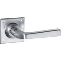 Tradco Door Handle Menton Square Rose Pair Satin Chrome