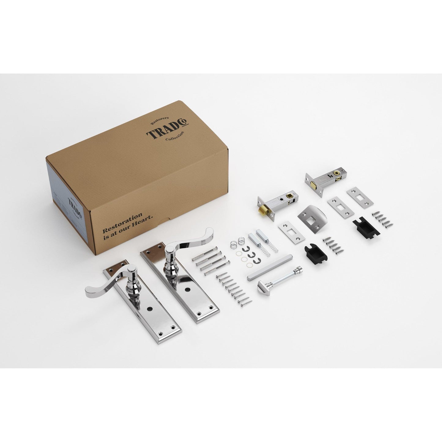 Tradco Door Handle Milton Chrome Plated Privacy Set