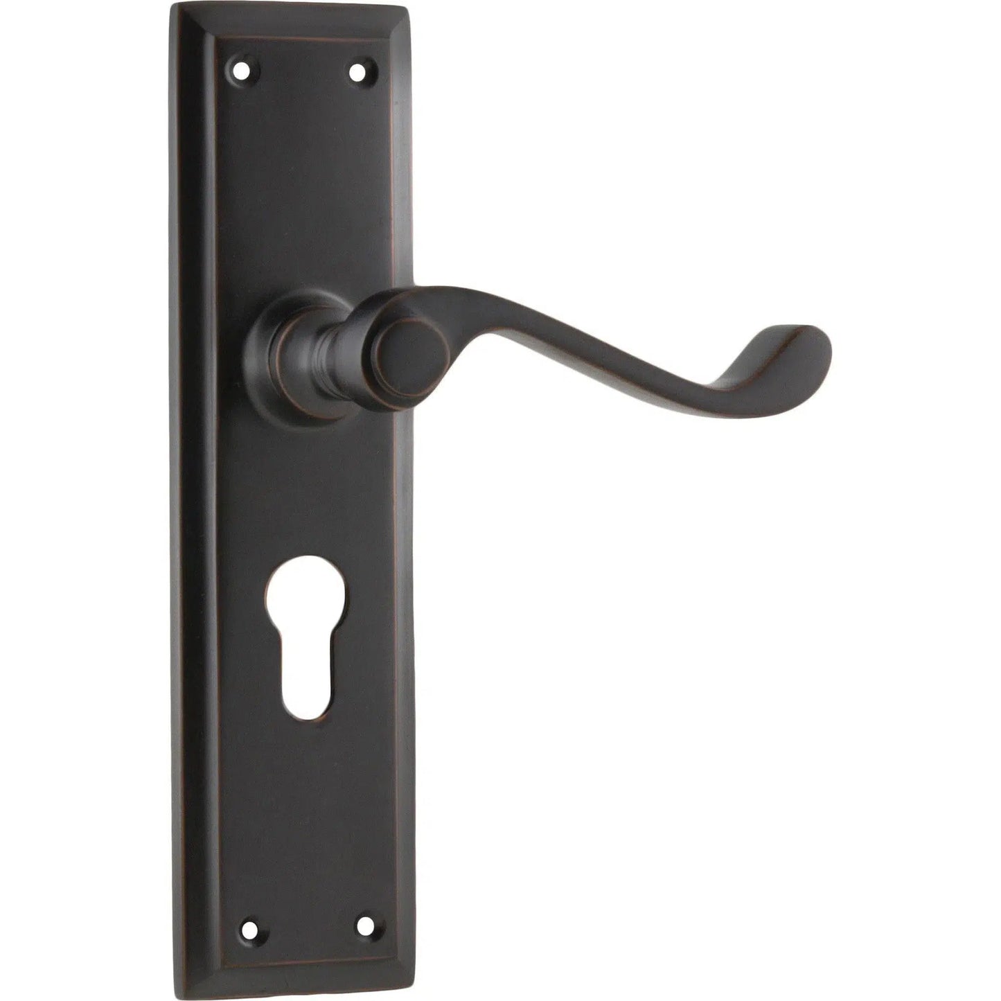 Tradco Door Handle Milton Euro Pair Antique Copper
