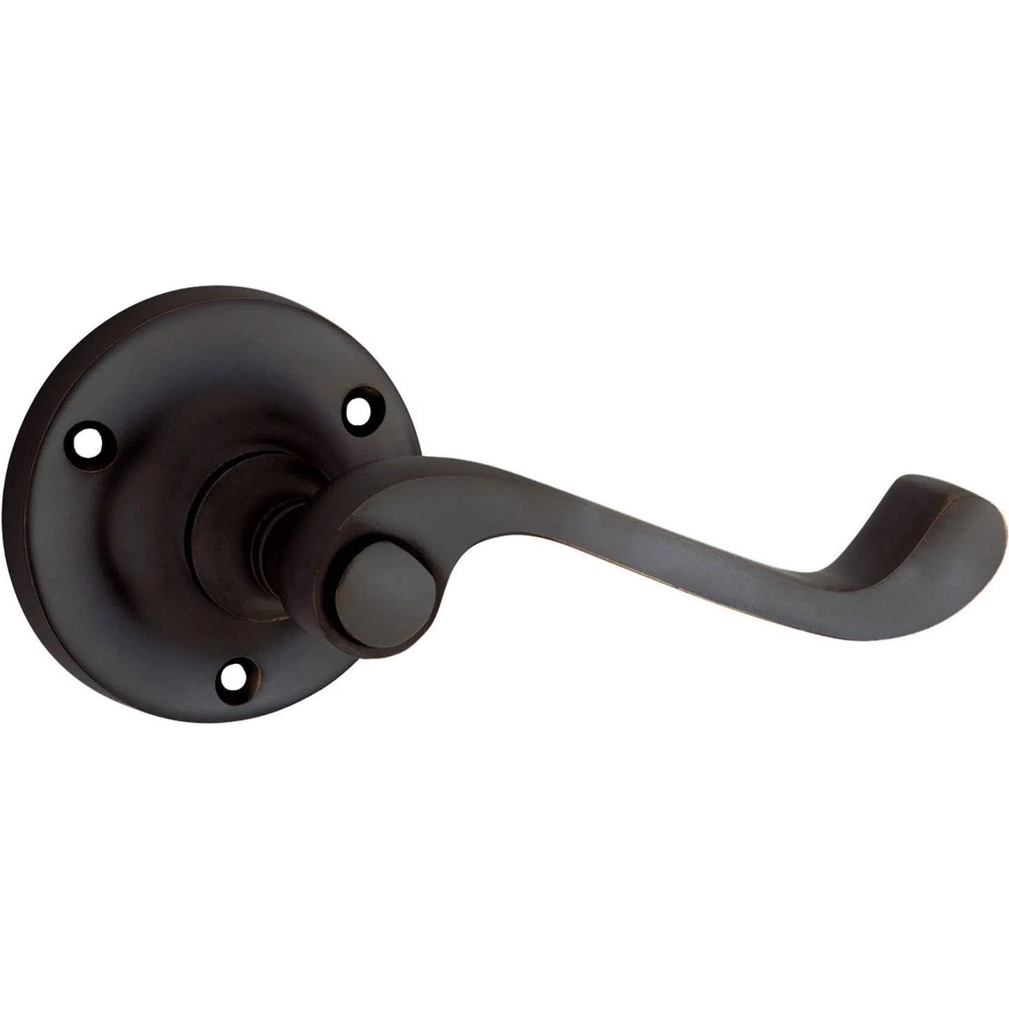 Tradco Door Handle Milton Round Rose Pair Antique Copper