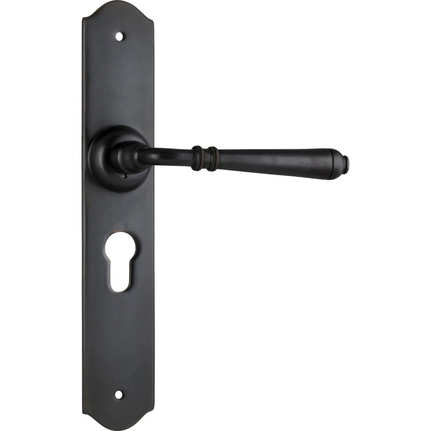Tradco Door Handle Reims Euro Pair Antique Copper