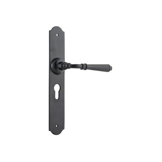 Tradco Door Handle Reims Euro Pair Matt Black