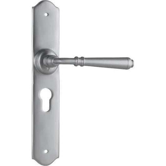 Tradco Door Handle Reims Euro Pair Satin Chrome