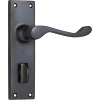 Tradco Door Handle Victorian Privacy Pair Antique Copper