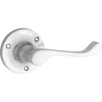 Tradco Door Handle Victorian Round Rose Pair Satin Chrome