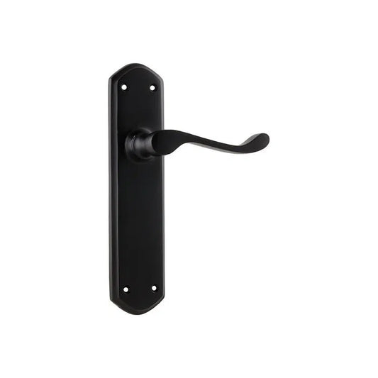 Tradco Door Handle Windsor Latch Pair Matt Black