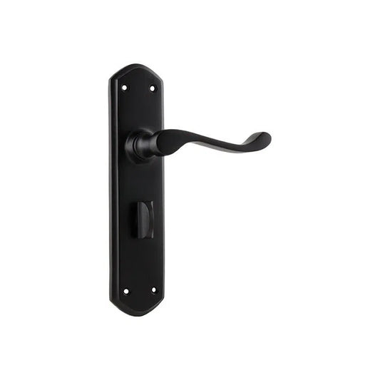 Tradco Door Handle Windsor Privacy Pair Matt Black