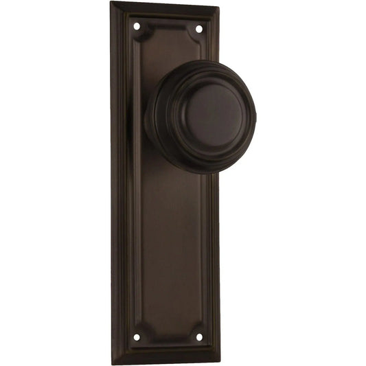 Tradco Door Knob Edwardian Latch Pair Antique Brass