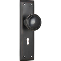 Tradco Door Knob Milton Lock Pair Antique Copper