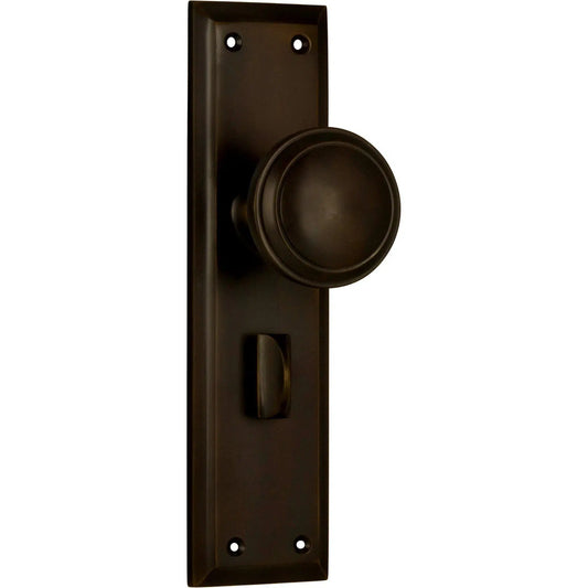 Tradco Door Knob Milton Privacy Pair Antique Brass