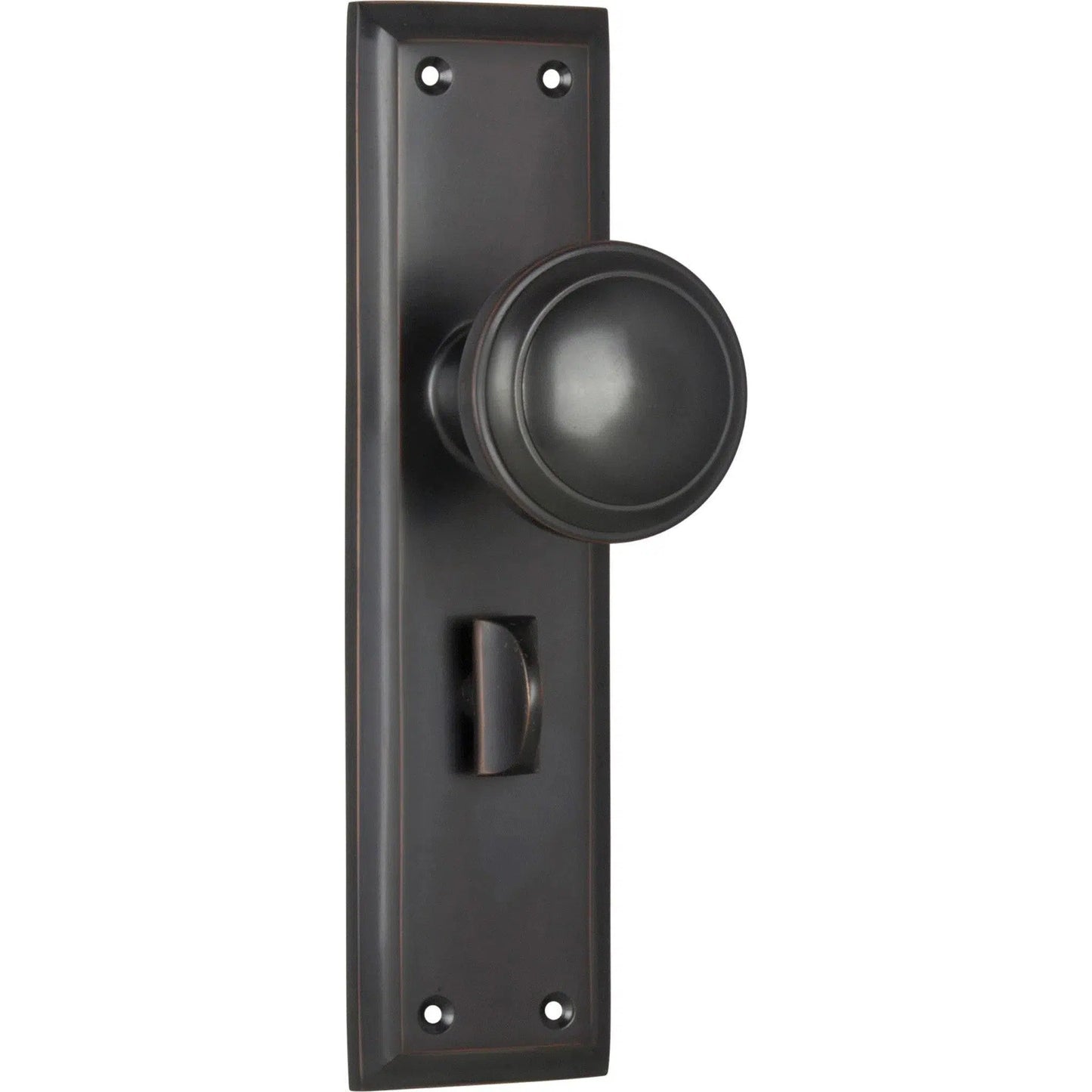 Tradco Door Knob Milton Privacy Pair Antique Copper