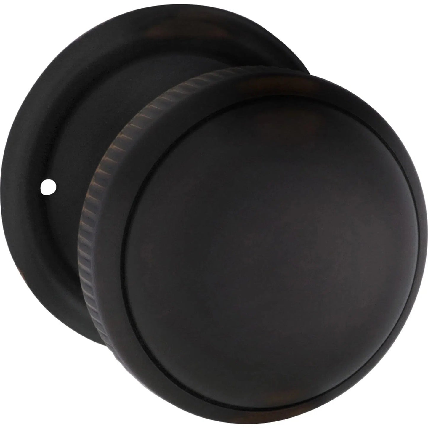 Tradco Door Knob Mortice Milled Edge Small Pair Antique Copper