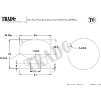 Tradco Door Knob Mortice Plain Pair Antique Copper