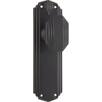 Tradco Door Knob Napier Art Deco Latch Pair Antique Copper