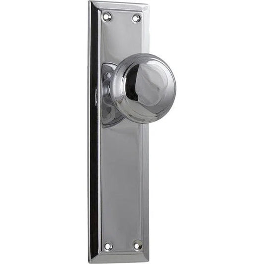 Tradco Door Knob Richmond Latch Pair Chrome Plated H200mm