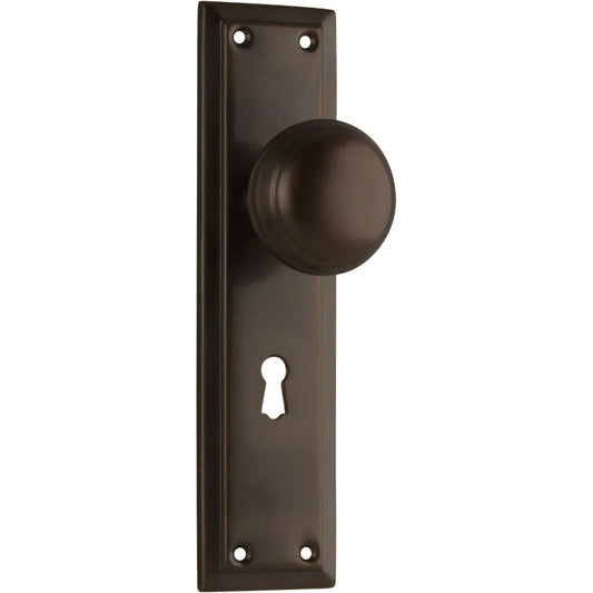 Tradco Door Knob Richmond Lock Pair Antique Brass H200mm