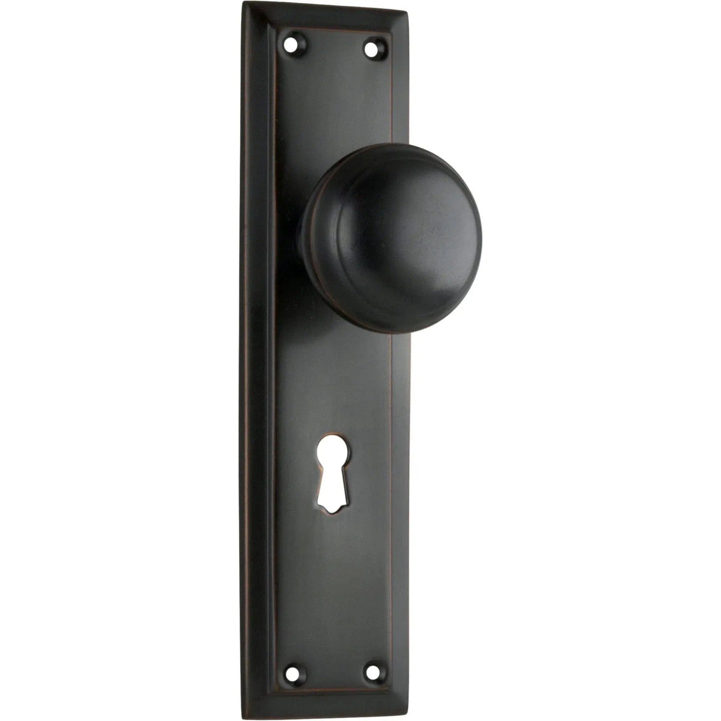 Tradco Door Knob Richmond Lock Pair Antique Copper H200mm