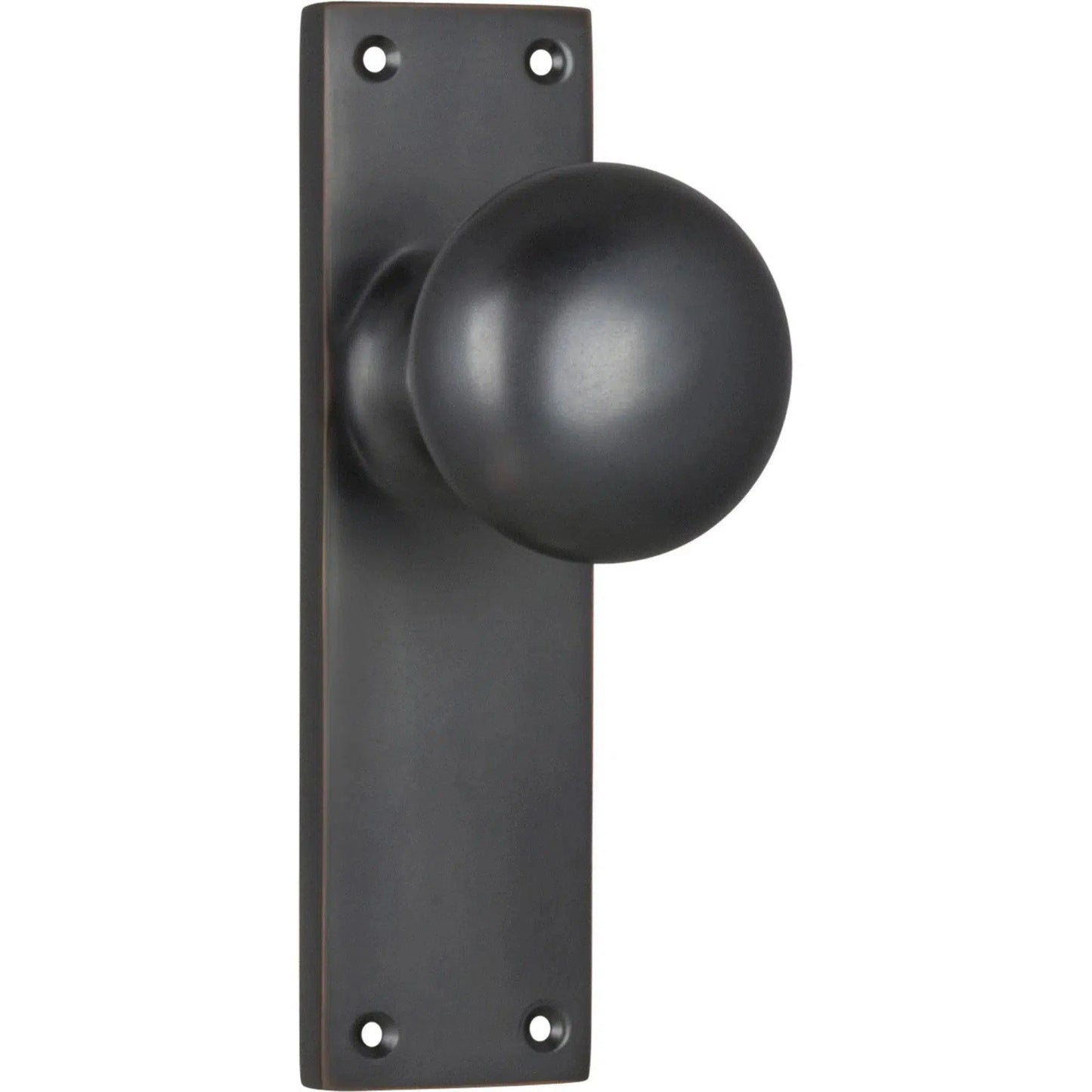 Tradco Door Knob Victorian Latch Pair Antique Copper