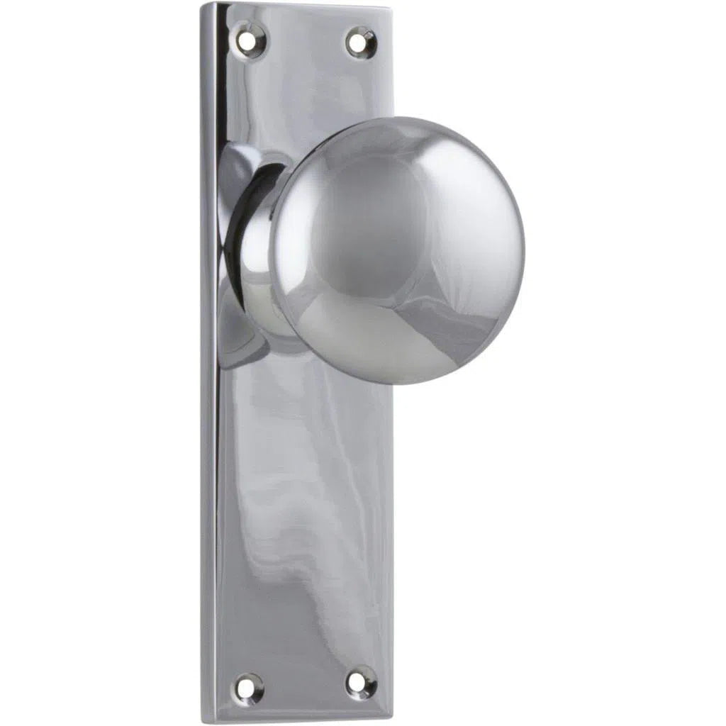 Tradco Door Knob Victorian Latch Pair Chrome Plated