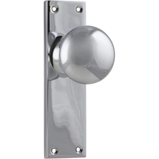 Tradco Door Knob Victorian Latch Pair Chrome Plated