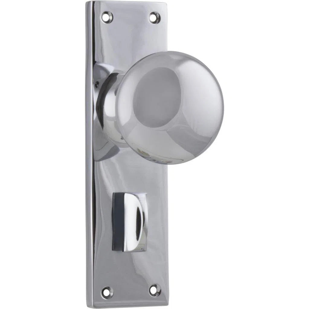 Tradco Door Knob Victorian Privacy Pair Chrome Plated