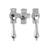 Tradco French Door Fastener Teardrop Chrome Plated Backplate