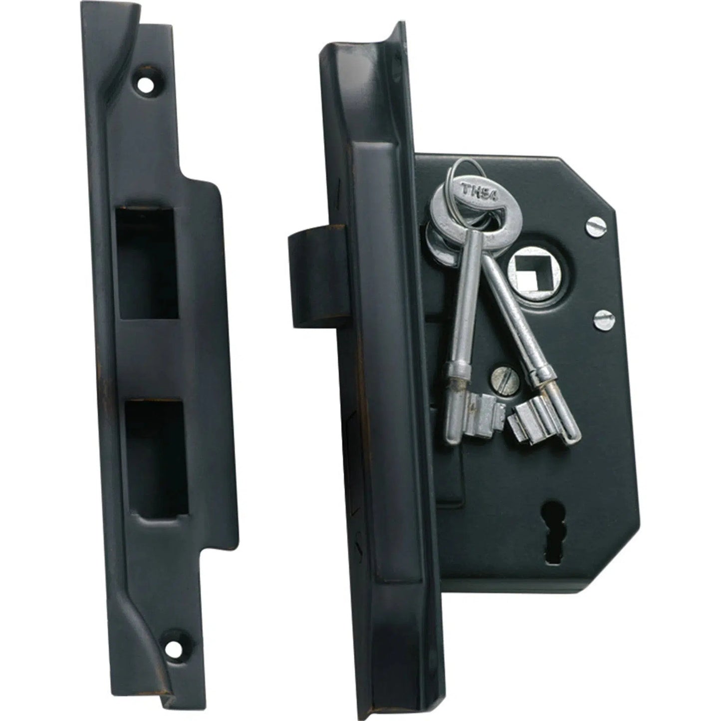 Tradco Mortice Lock 3 Lever Rebated Antique Copper CTC57mm Backset 44mm