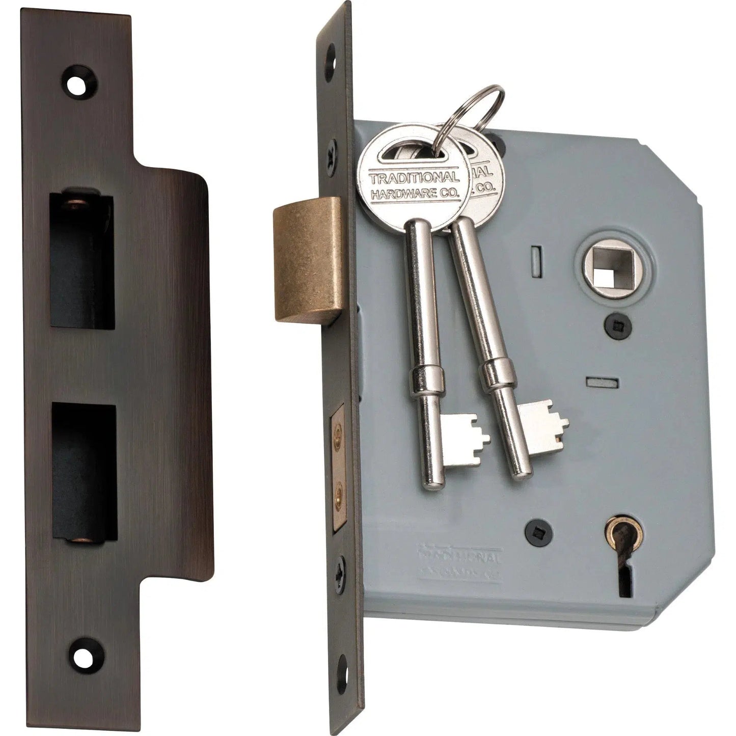 Tradco Mortice Lock 5 Lever Antique Brass CTC57mm Backset 57mm