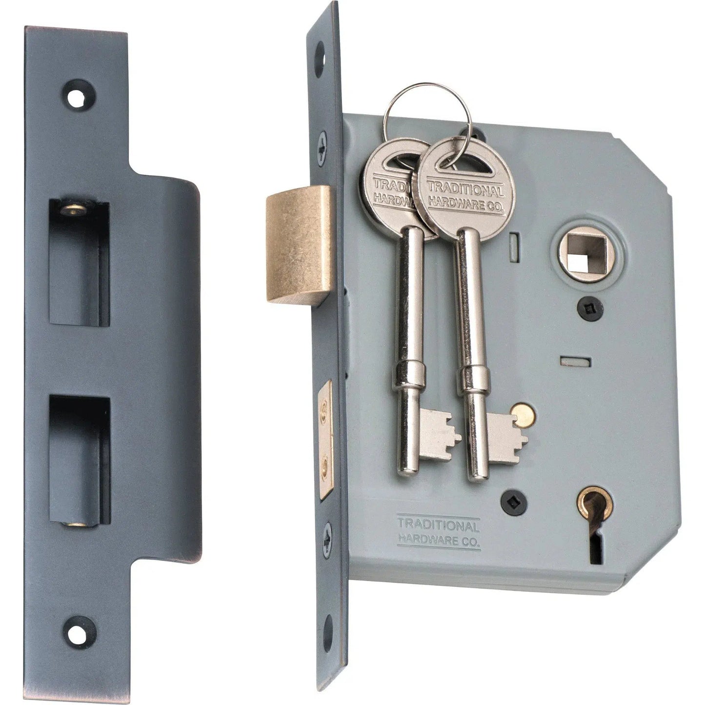 Tradco Mortice Lock 5 Lever Antique Copper CTC57mm Backset 57mm