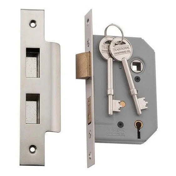 Tradco Mortice Lock 5 Lever Satin Nickel CTC57mm Backset 46mm