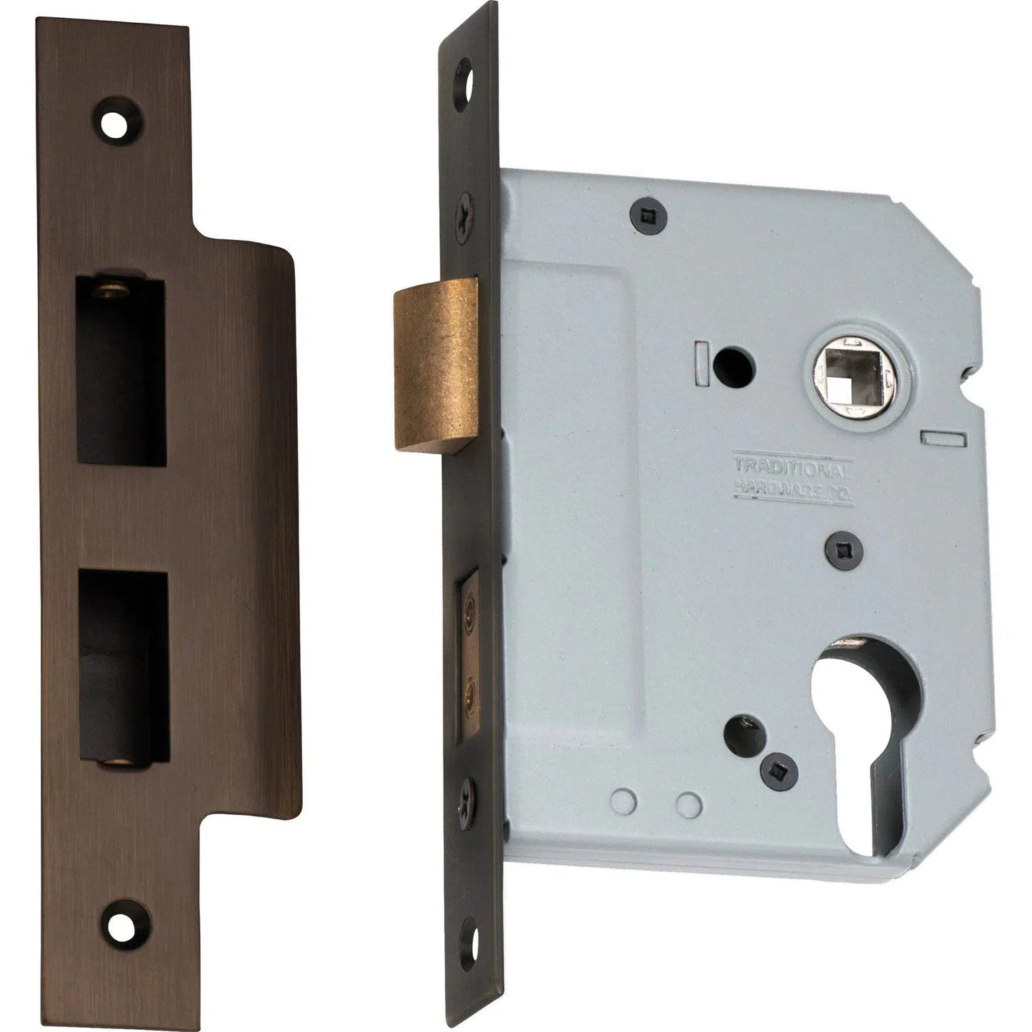Tradco Mortice Lock Euro Antique Brass CTC47.5mm Backset 57mm
