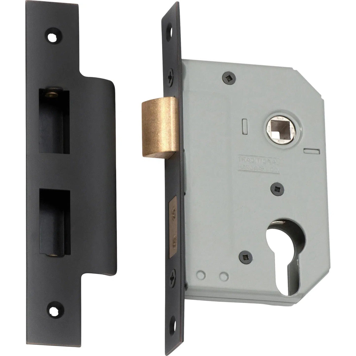 Tradco Mortice Lock Euro Antique Copper CTC47.5mm Backset 46mm