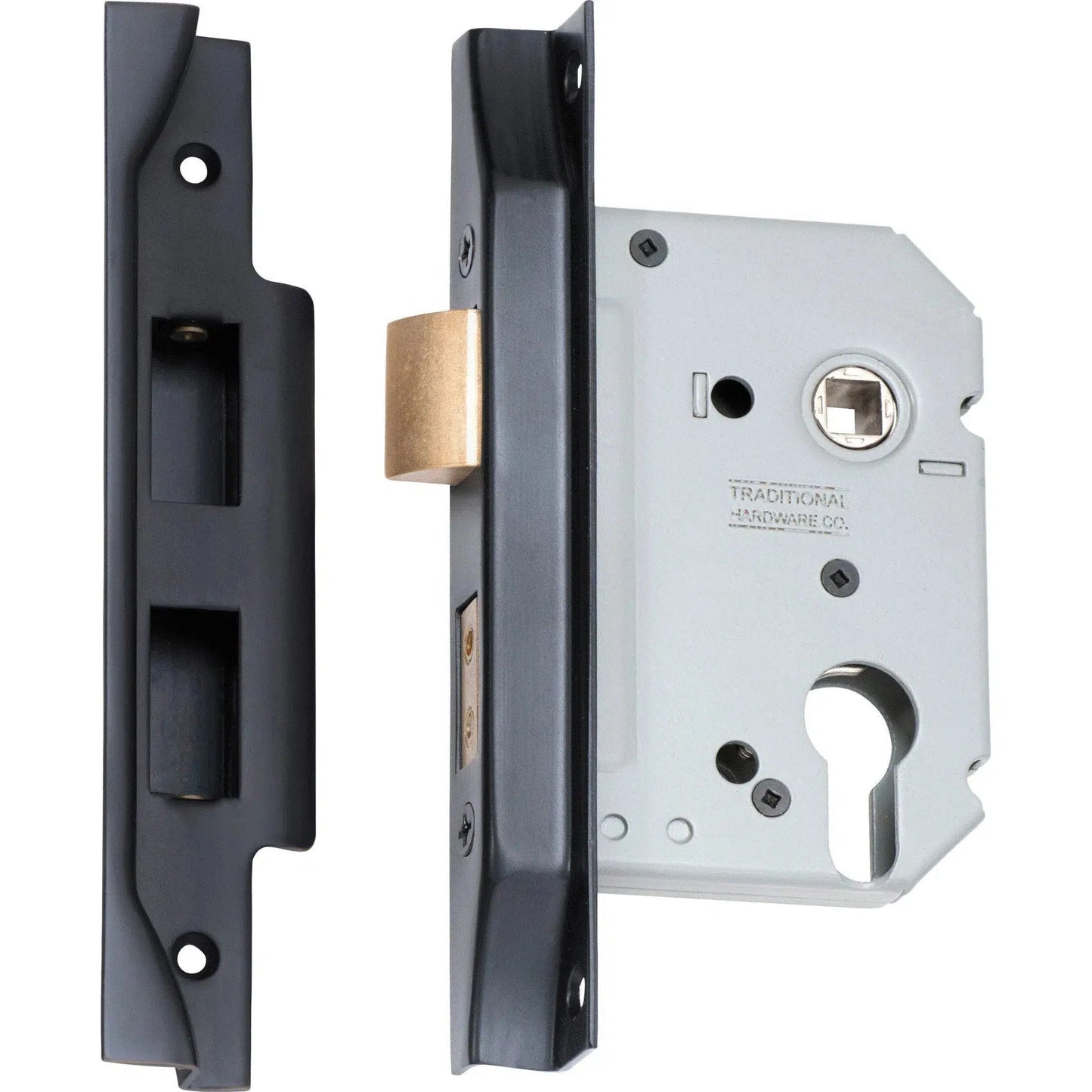 Tradco Mortice Lock Euro Rebated Antique Copper CTC47.5mm Backset 57mm